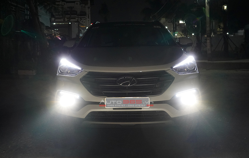 Độ đèn Hyundai Santafe - Độ bi gầm Santafe tại AUTO365